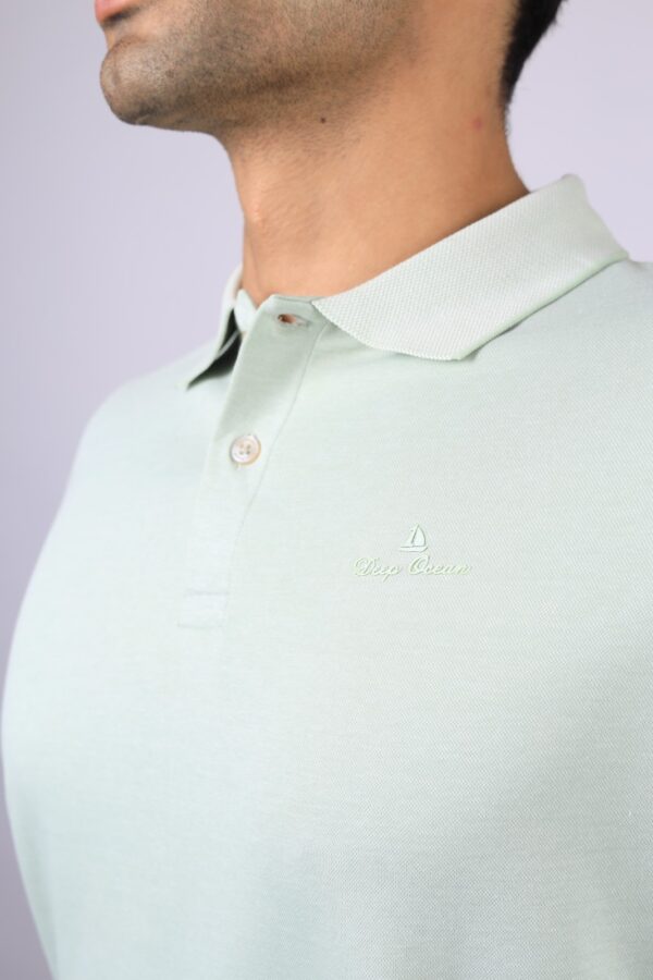 POLO T-SHIRT  HALF SLEEVES LOGO DO DTM TRANSFER MINT GREEN - Image 3