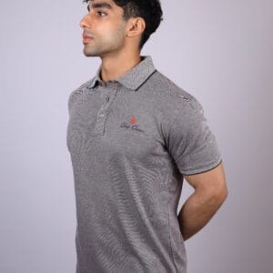 Men's Grey Classic Polo T-Shirt – Modern, Sleek & Comfortable - Image 2