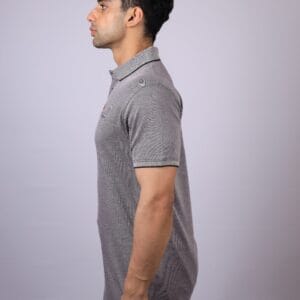 Men's Grey Classic Polo T-Shirt – Modern, Sleek & Comfortable - Image 4