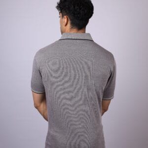 Men's Grey Classic Polo T-Shirt – Modern, Sleek & Comfortable - Image 5