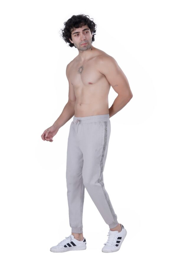 MEN'S KNIT LOOPER LYCRA JOGGER DTM EMB. TAPE DUSTY GREY