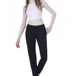 WOMEN'S KNIT LOOPER LYCRA JOGGER TRANSFER RED SILVER