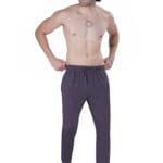 Grey Lycra Joggers with Tape Detail