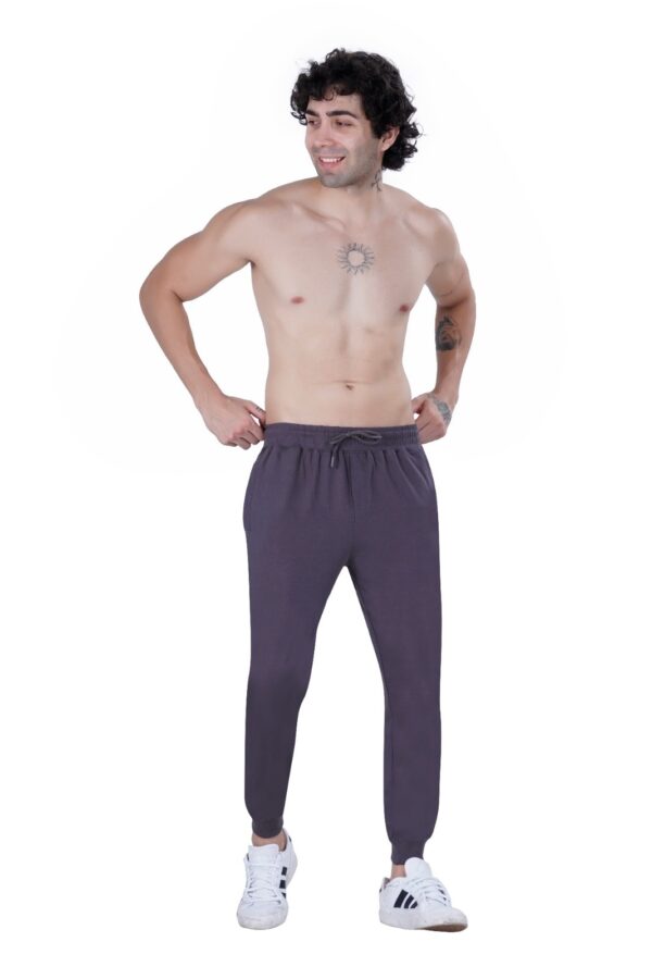 MEN'S KNIT LOOPER LYCRA JOGGER DTM EMB. TAPE DARK GREY