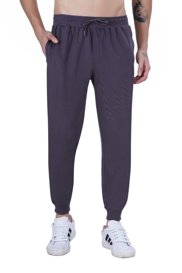 MEN'S KNIT LOOPER LYCRA JOGGER DTM EMB. TAPE DARK GREY - Image 2