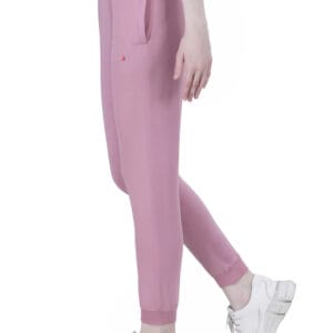 WOMEN'S KNIT LOOPER LYCRA JOGGER TRANSFER RED SILVER - Image 4