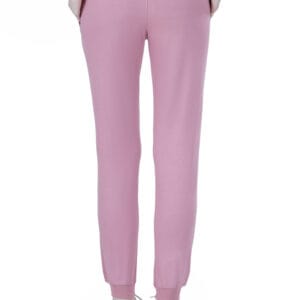 WOMEN'S KNIT LOOPER LYCRA JOGGER TRANSFER RED SILVER - Image 2