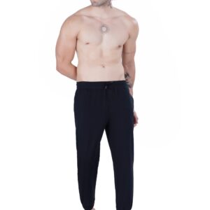 MEN'S KNIT LOOPER LYCRA JOGGER DTM EMB. TAPE BLACK