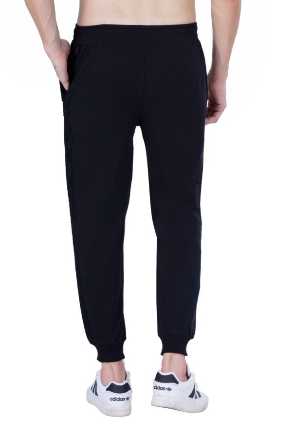 MEN'S KNIT LOOPER LYCRA JOGGER DTM EMB. TAPE BLACK - Image 3