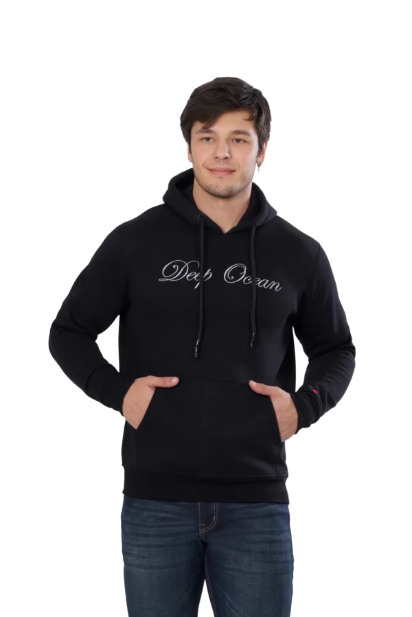 HOODIE LONG SLEEVE D.O GREY CURSIVE