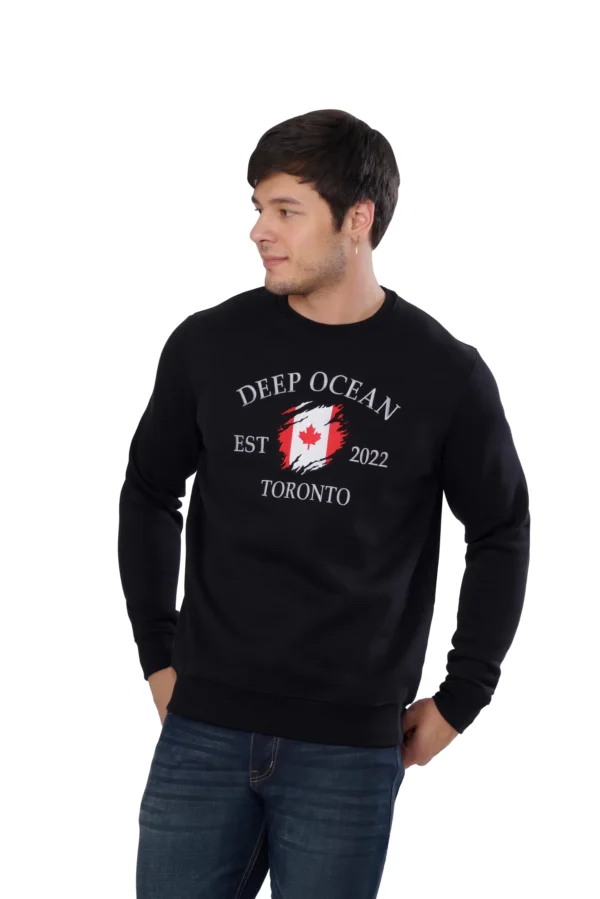 CREW NECK LONG SLEEVE CANADA FLAG SWEATSHIRT - Image 2