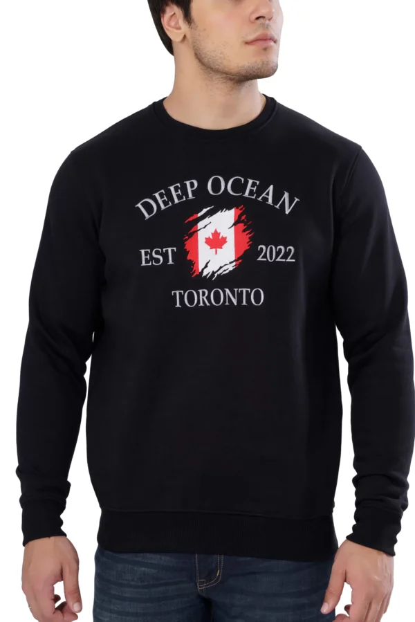 CREW NECK LONG SLEEVE CANADA FLAG SWEATSHIRT