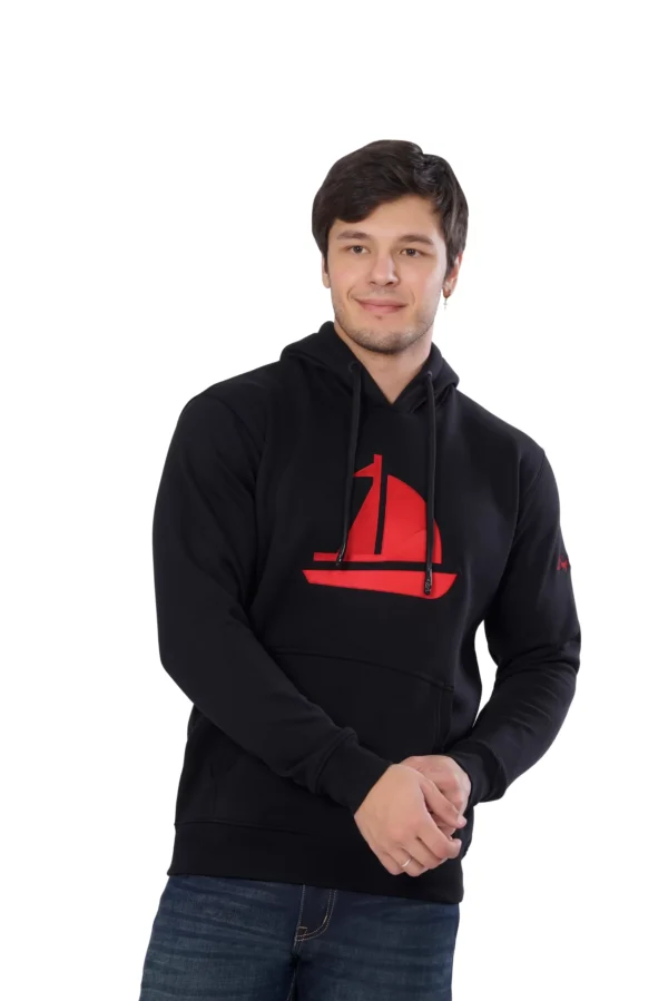 HOODIE LONG SLEEVE RED BIG BOAT - Image 2