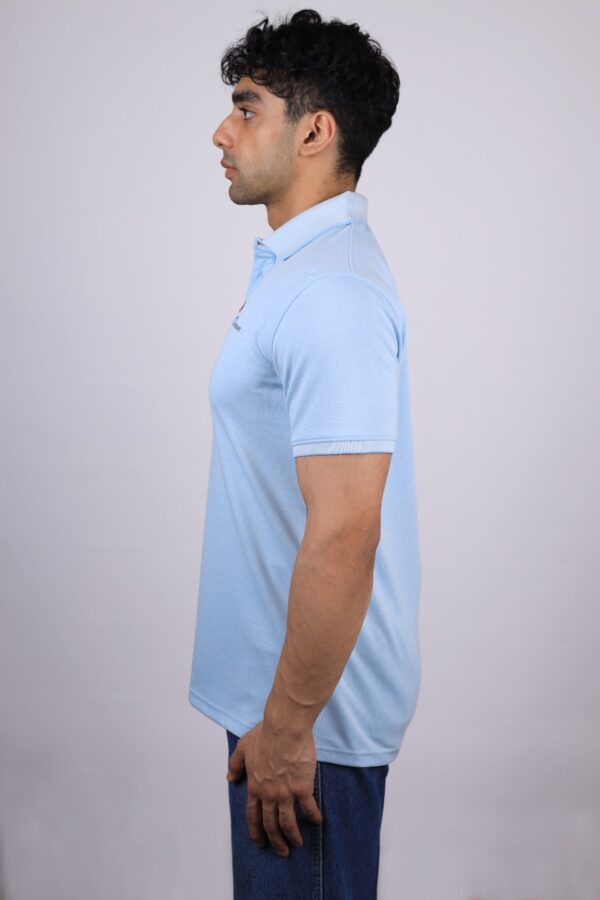 POLO T-SHIRT  HALF SLEEVES LOGO DO CONTAST EMB SKY BLUE - Image 5