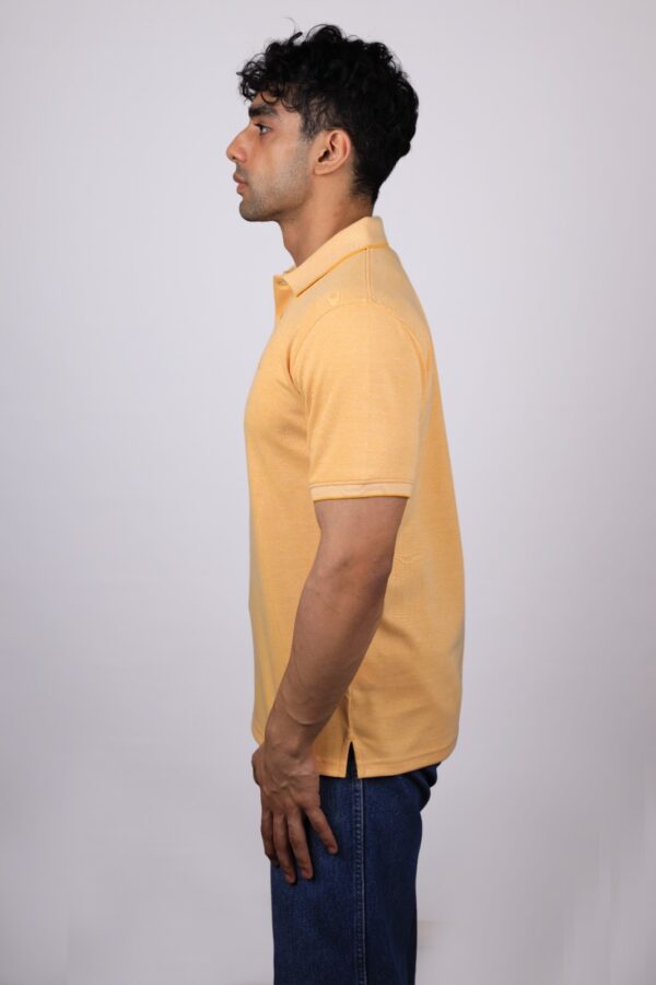 POLO T-SHIRT  HALF SLEEVES LOGO DO DTM TRANSFER YELLOW - Image 3