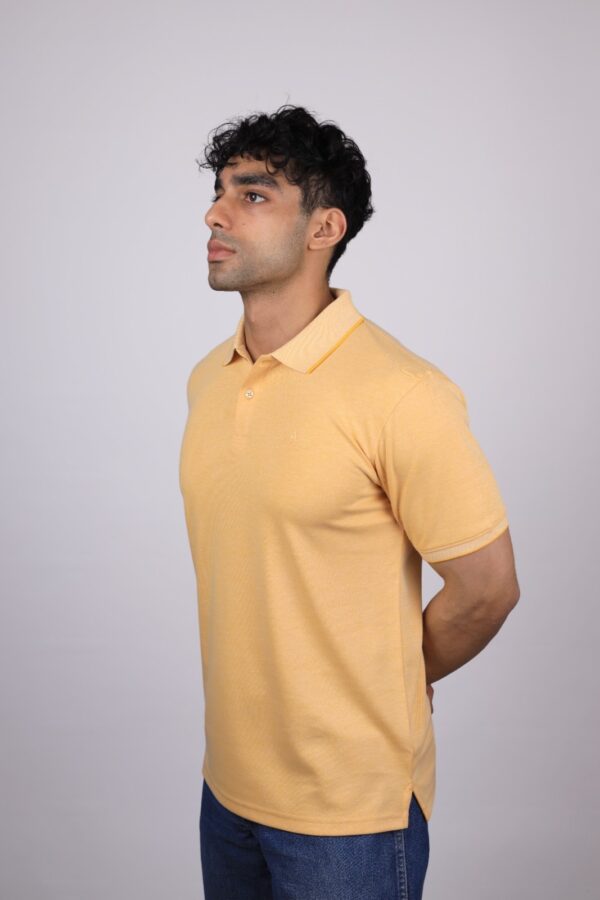 POLO T-SHIRT  HALF SLEEVES LOGO DO DTM TRANSFER YELLOW - Image 4