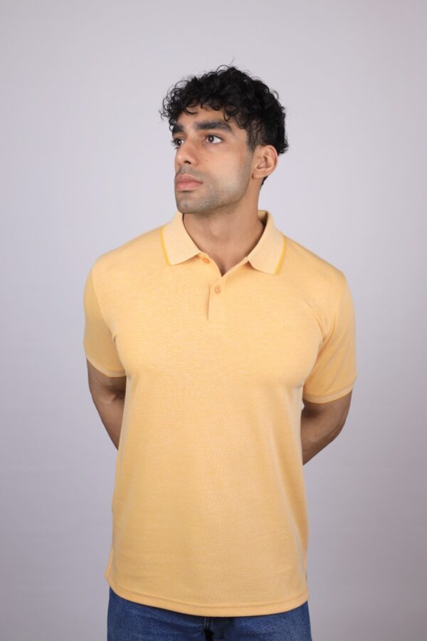 POLO T-SHIRT  HALF SLEEVES LOGO DO DTM TRANSFER YELLOW