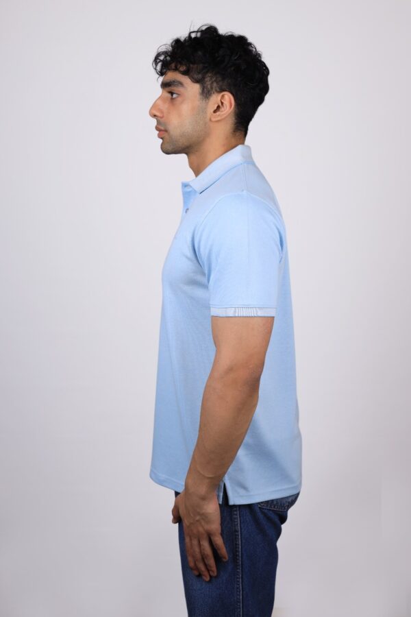 POLO T-SHIRT  HALF SLEEVES LOGO DO DTM TRANSFER SKY BLUE - Image 5