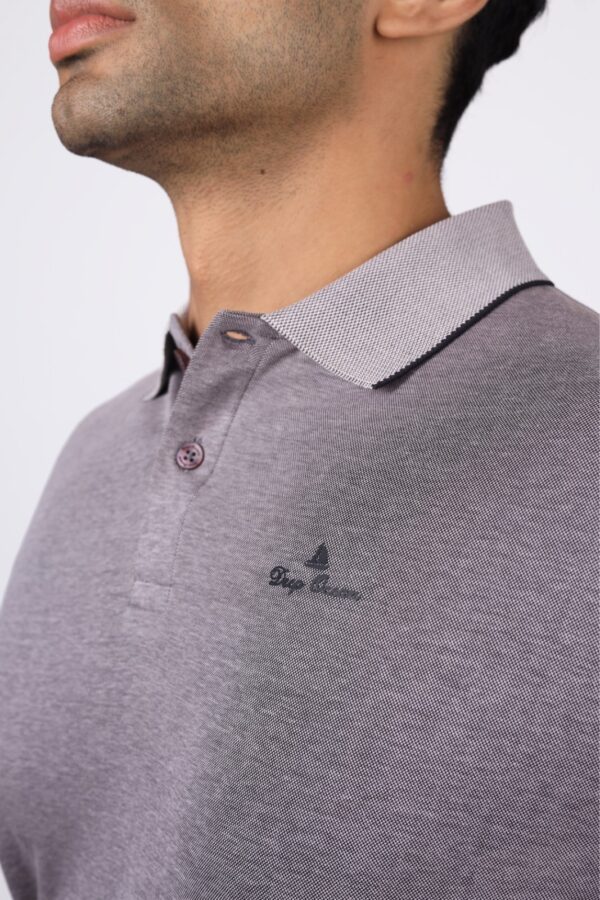 POLO T-SHIRT  HALF SLEEVES LOGO DO DTM TRANSFER GREY BLACK - Image 4