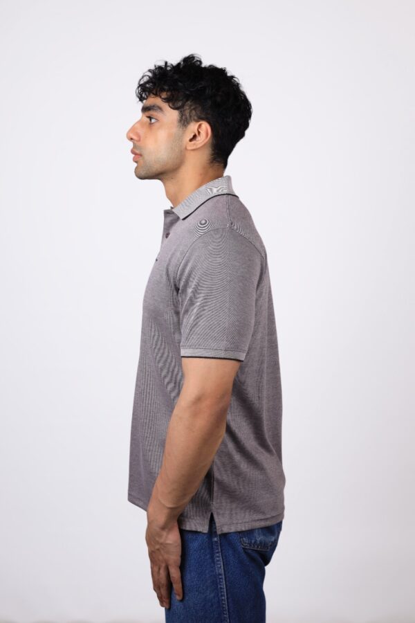 POLO T-SHIRT  HALF SLEEVES LOGO DO DTM TRANSFER GREY BLACK - Image 3