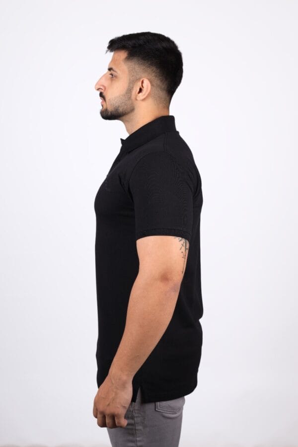 Men's Classic Black Polo T-Shirt – Timeless Style & Comfort - Image 3