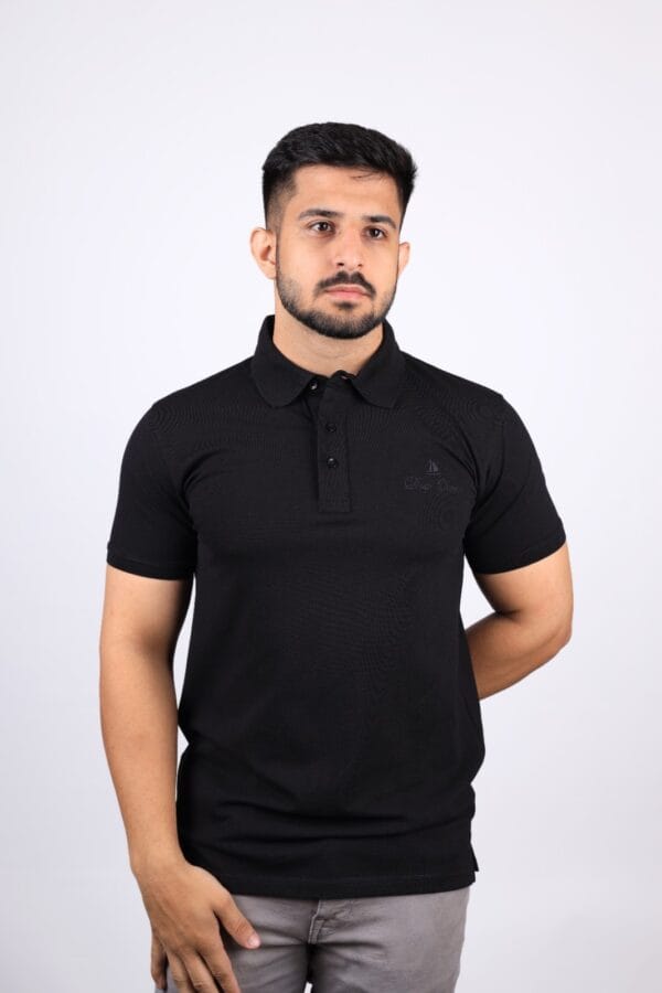 Men's Classic Black Polo T-Shirt – Timeless Style & Comfort