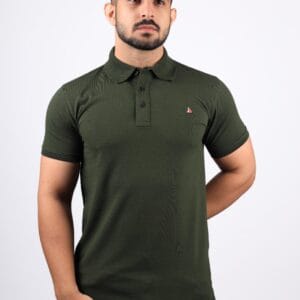 Men's Classic Olive Polo T-Shirt – Timeless Style & Comfort