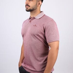 POLO T-SHIRT  HALF SLEEVES LOGO DO DTM TRANSFER MAHROON - Image 3