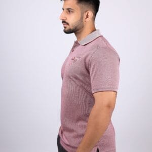 POLO T-SHIRT  HALF SLEEVES LOGO DO DTM TRANSFER MAHROON - Image 4