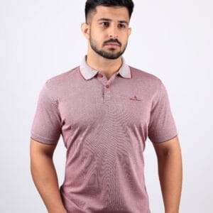 POLO T-SHIRT  HALF SLEEVES LOGO DO DTM TRANSFER MAHROON