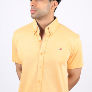Men's Knitted Shirt Yellow