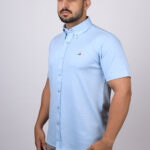 Men's Knitted Shirt Sky Blue