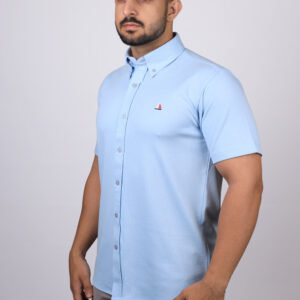 Men's Knitted Shirt Sky Blue