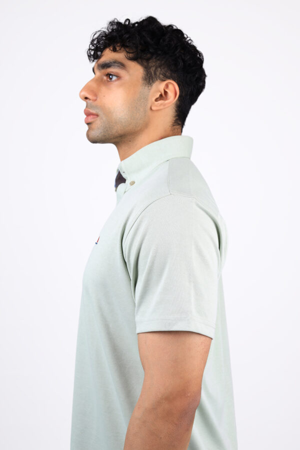 Men's Knitted Shirt Mint Green - Image 2