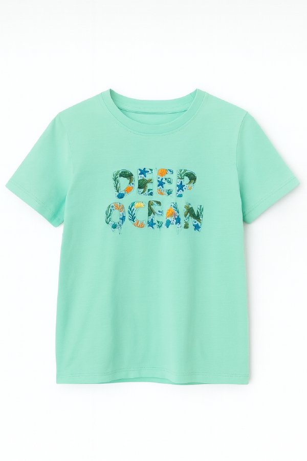 Women’s Crewneck T-Shirt (Aqua Green)