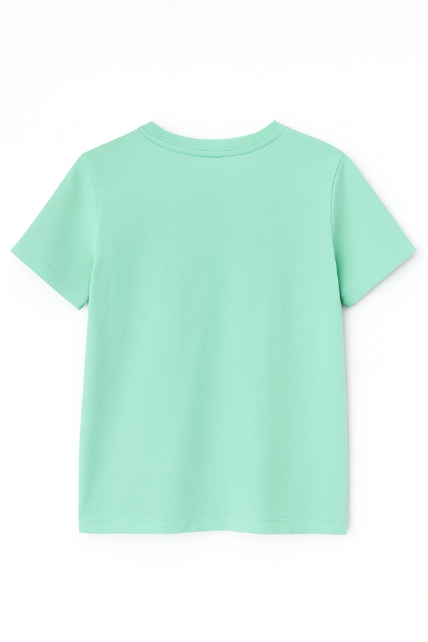 Women’s Crewneck T-Shirt (Aqua Green) - Image 2