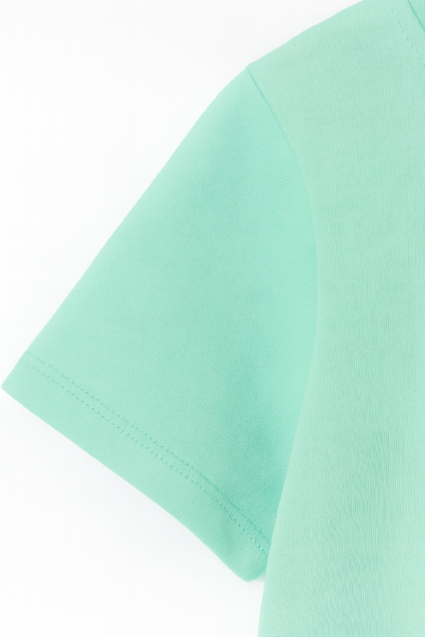 Women’s Crewneck T-Shirt (Aqua Green) - Image 4