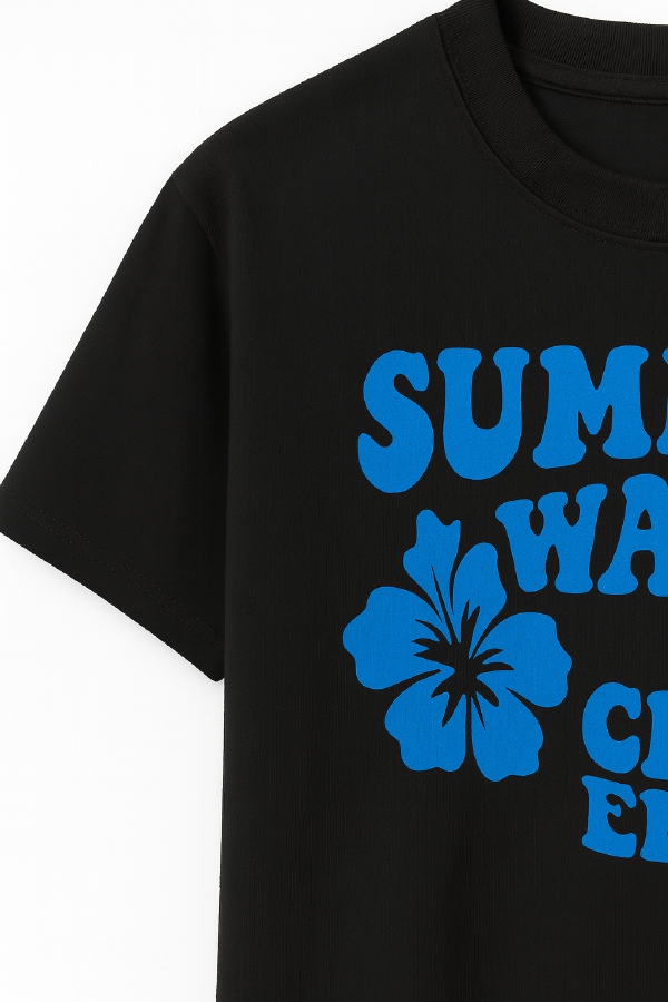 crew neck t - shirt (Off shoulder ) - Image 4